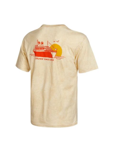 Nike Nike SB Back Printing Washed Sports Skateboard Short Sleeve Brown DD1288-212
