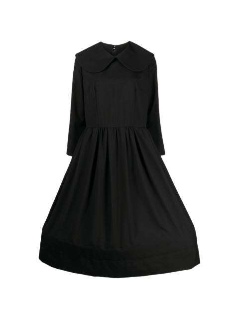 Comme des Garçons Comme des Garçons bib-collar midi dress