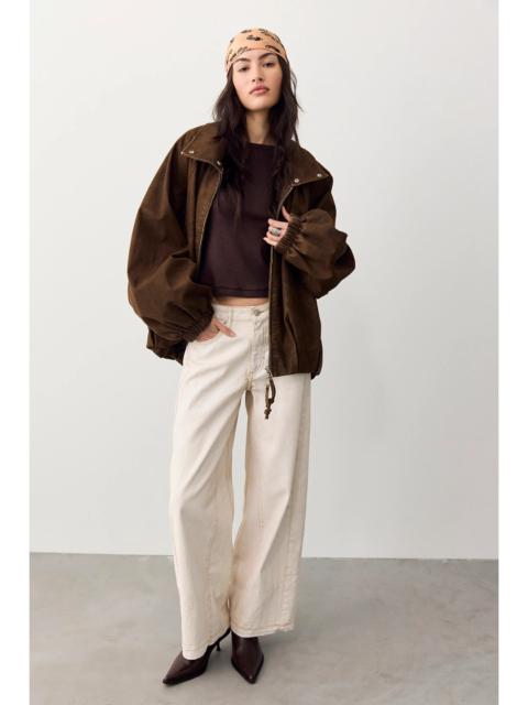 FREE PEOPLE We The Free Monroe Coated Wide-Leg Jeans
