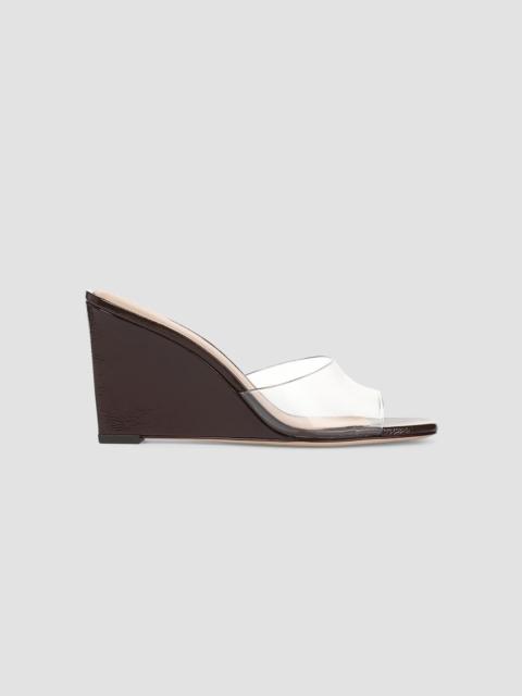 VERONICA BEARD Women's Asha 85MM Wedge Sandals - Clear Mocha