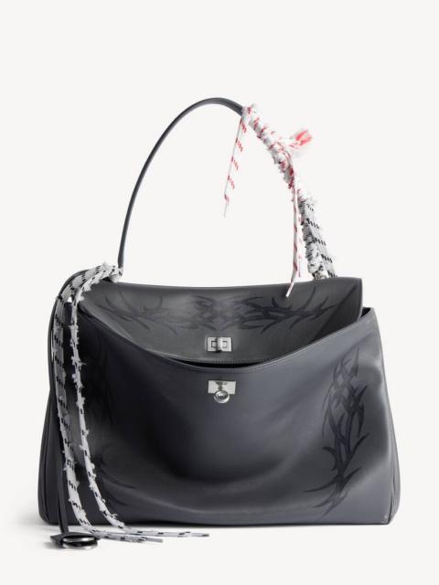 BALENCIAGA Men's Rodeo Handbag Large in Grey