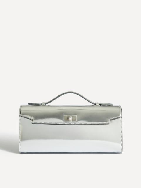 Anya Hindmarch Mortimer Silver Leather Clutch Bag