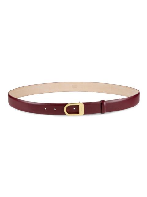 KHAITE Women's Saddle Leather Belt - Oxblood