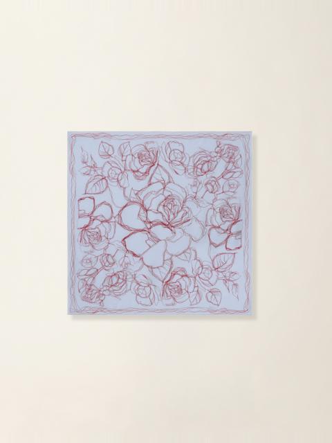 FABIANA FILIPPI Silk twill foulard, light blue