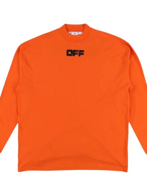 Off-White Arrows Font Long Sleeve Skate Tee "Orangeade Black" OMAB032F21JER002