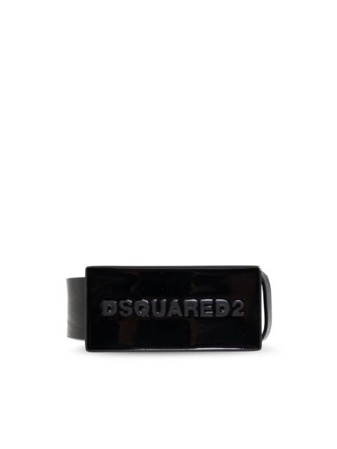 DSQUARED2 embossed logo leather belt