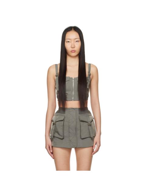 Dion Lee Khaki Aviator Camisole