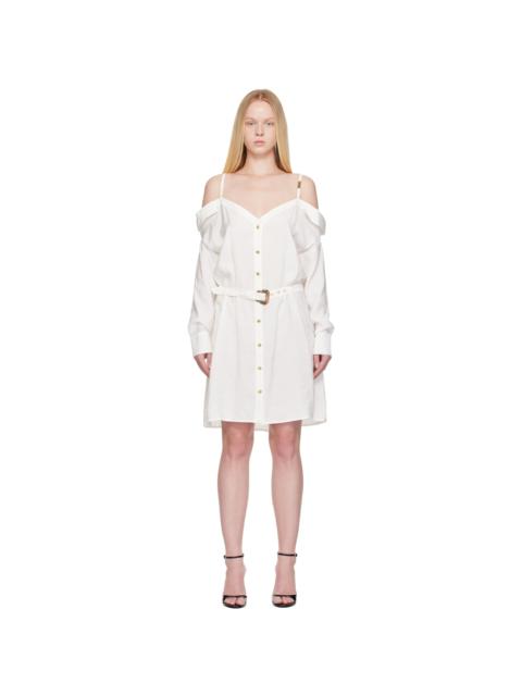 VERSACE JEANS COUTURE White Off-the-Shoulder Minidress