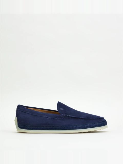 SLIP-ONS IN SUEDE - BLUE