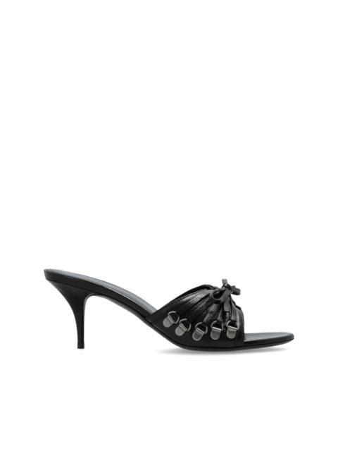 BALENCIAGA cagole 70mm sandal metallized | REVERSIBLE