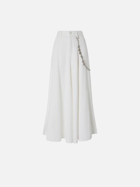 PINKO MAXI SKIRT WITH JEWEL CHAIN