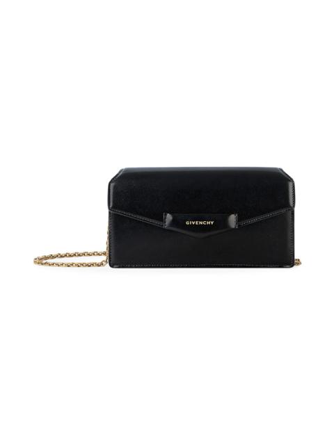 Givenchy Women's Antigona Wallet with Chain in Box Leather - Black