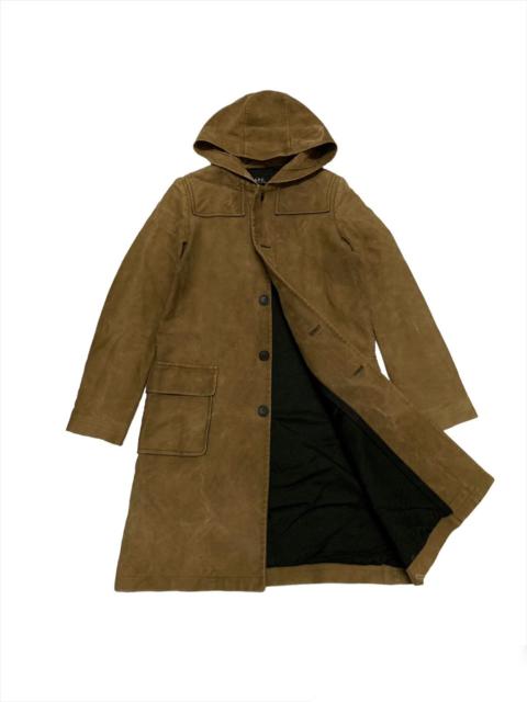 A.P.C. Archive APC Beggar Style Hoodie Trench Coat Long Jacket