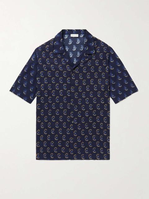 Dries Van Noten Carltone Camp-Collar Embellished Voile Shirt