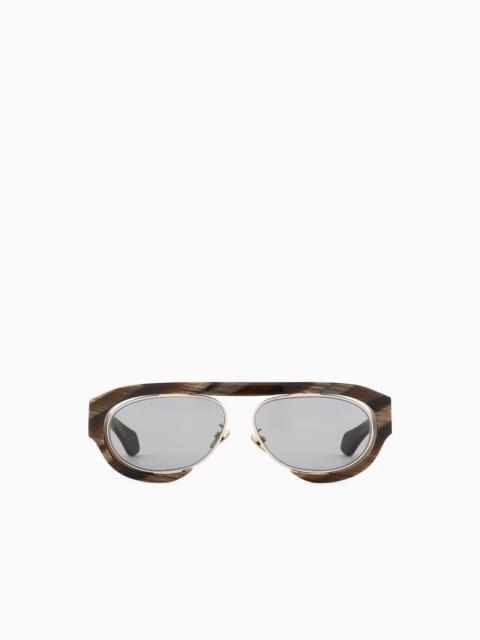 GIORGIO ARMANI MEN’S OVAL SUNGLASSES
