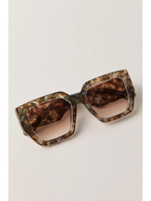FREE PEOPLE Bel Air Oversized Square Sunglasses