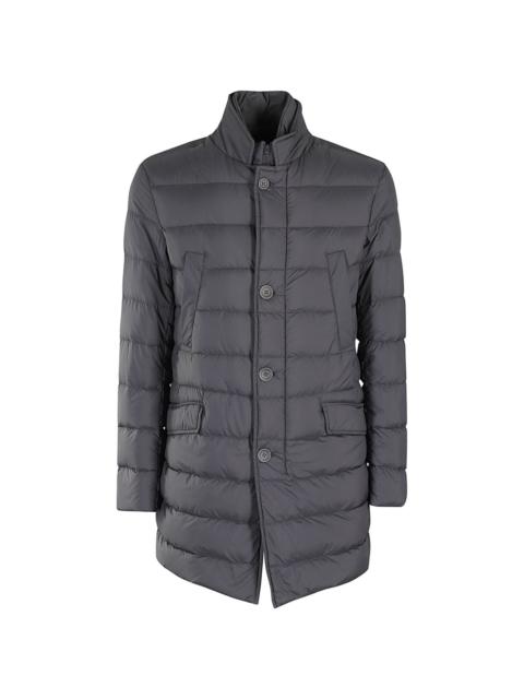 logo-plaque padded coat