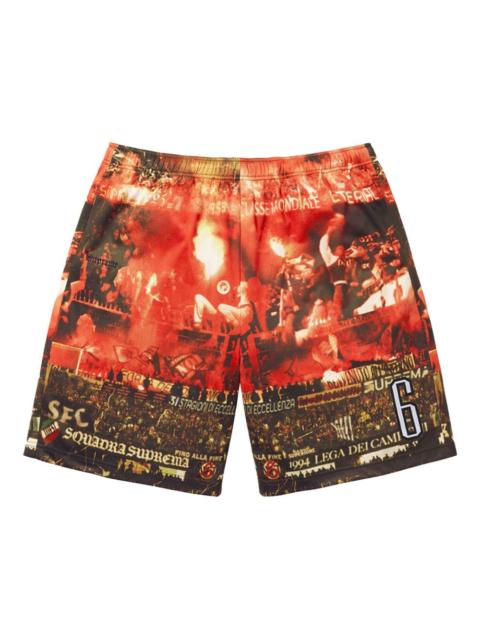 Supreme Vinci Por Noi soccer-print shorts