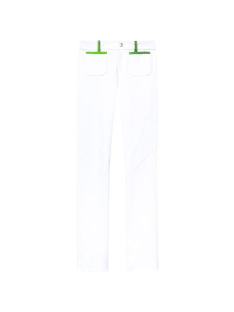 patch-pocket straight-leg trousers