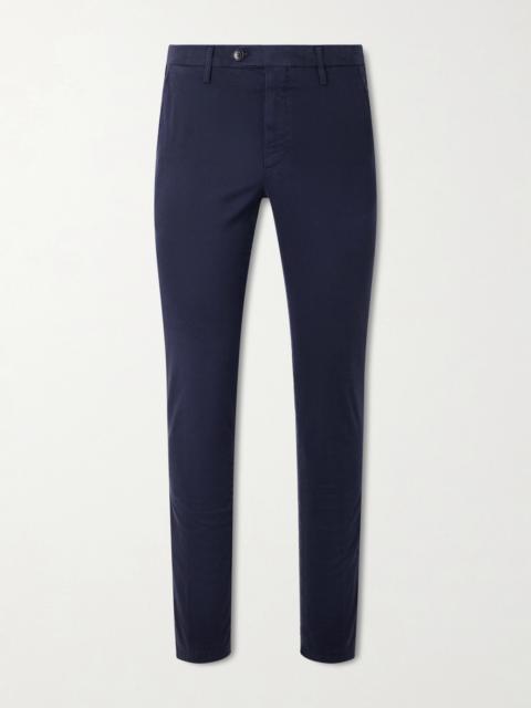 Canali Slim-Fit Tapered Cotton-Blend Twill Chinos