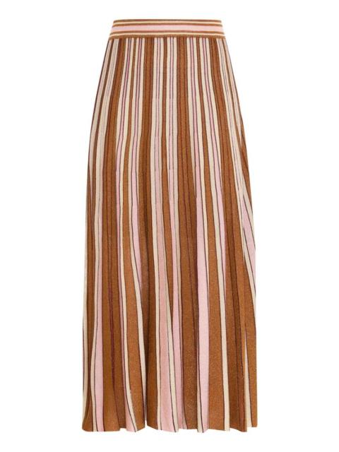 Zimmermann LUMINOSITY LUREX STRIPE SKIRT