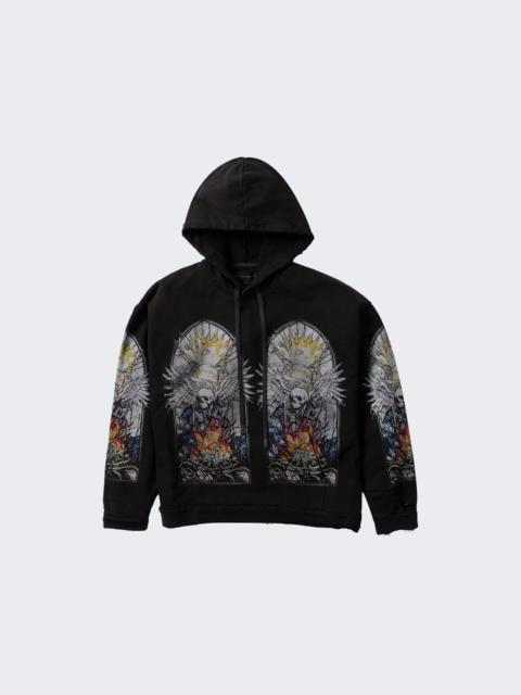 WHO DECIDES WAR Skull Hooded Pullover Coal And Multi