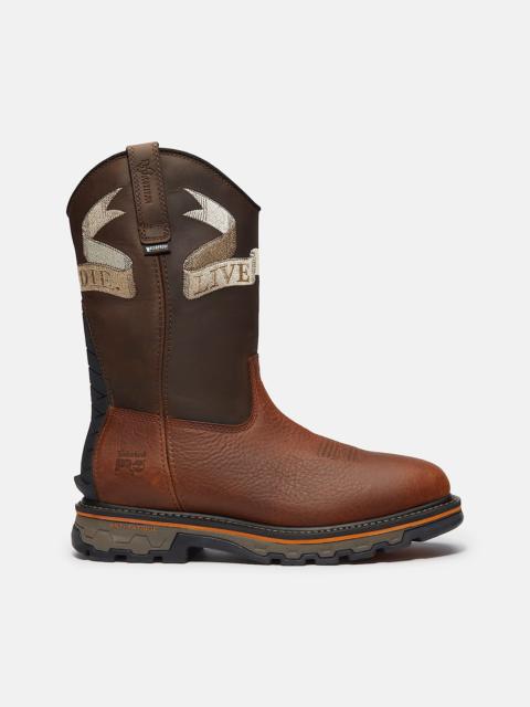 Timberland Men's True Grit Live Free or Die Pull-On Soft Toe Waterproof Work Boot