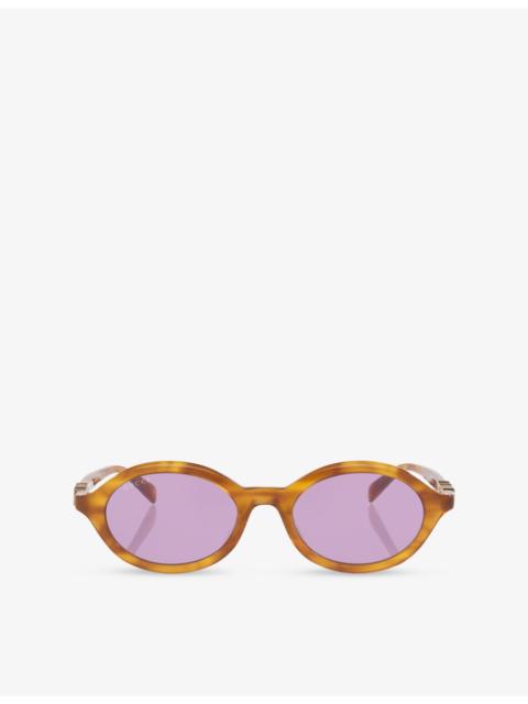 GUCCI GG2153S Oval-Frame Acetate Sunglasses