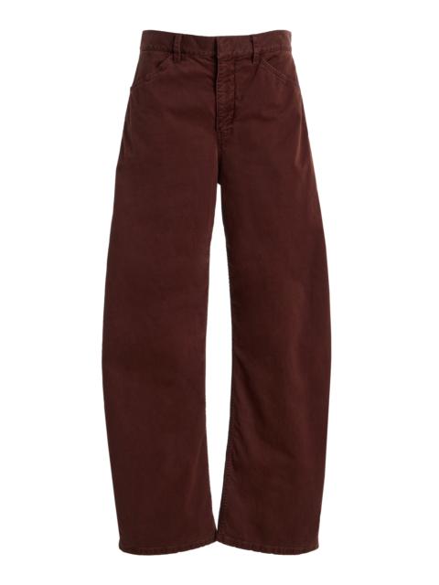 NILI LOTAN Tribeca Cotton-Blend Wide-Leg Pants