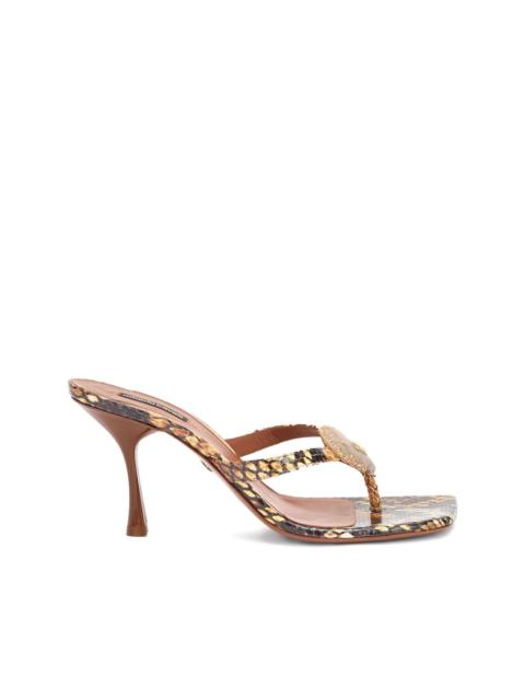 Roberto Cavalli snake-print heeled sandals