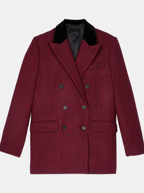 The Kooples BLACK AND RED HOUNDSTOOTH BLAZER