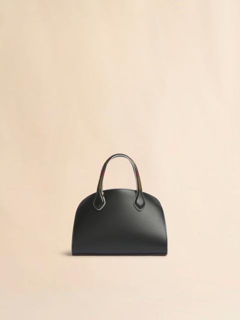 Marni BLACK LEATHER OVERLAP SMALL HANDBAG