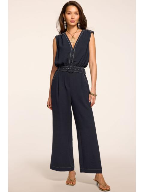 RAMY BROOK Astrid V-Neck Belted Jumpsuit