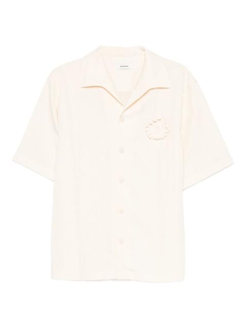 Sandro embroidered-detail short-sleeve shirt