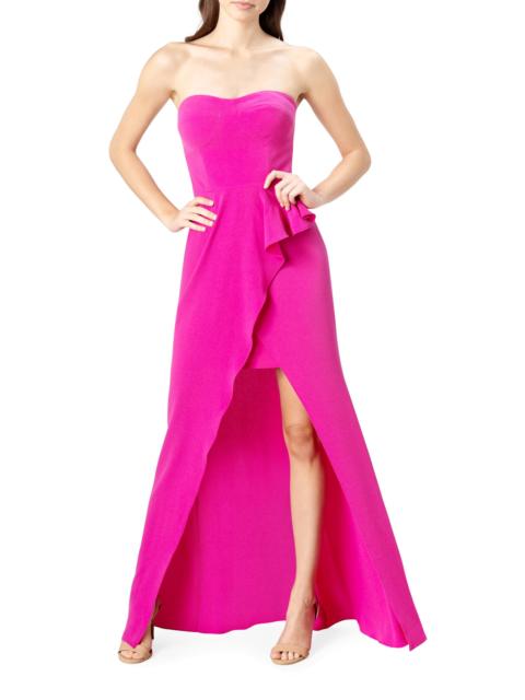 Dress The Population Women's Kai Stretch Crepe Strapless Gown - Fuchsia