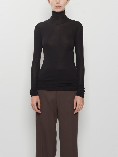 AURALEE Super High Gauge Sheer Turtle Neck Tee