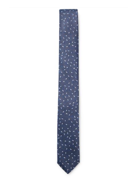 BOSS SILK TIE WITH JACQUARD-WOVEN PATTERN
