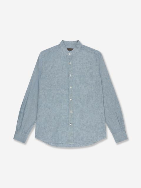 SLOWEAR Regular fit linen and cotton shirt