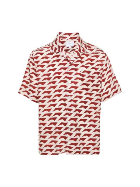 Rhude geometric-pattern silk shirt