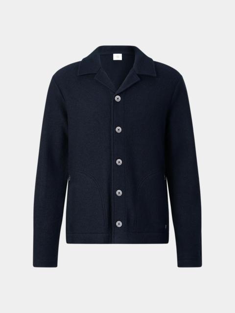 BOGNER Wool overshirt Blanco in Navy blue