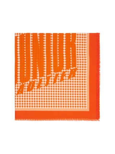 Jean Paul Gaultier Orange Gingham Cover-Up Scarf