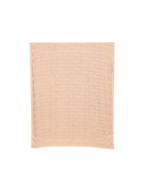 PINKO logo frayed scarf