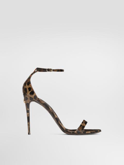 Dolce & Gabbana Leo-print calfskin sandals