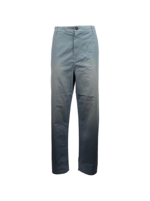 Miu Miu logo-embroidered ombré-effect trousers