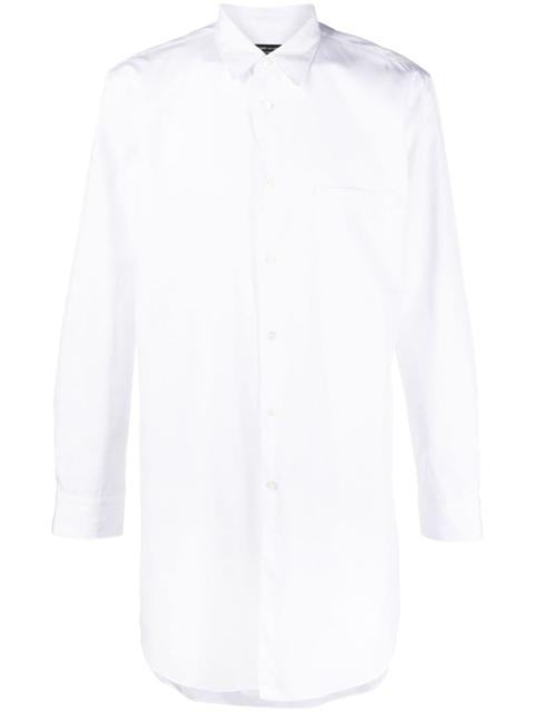 Comme des Garçons Homme Plus pointed-collar long-length cotton shirt