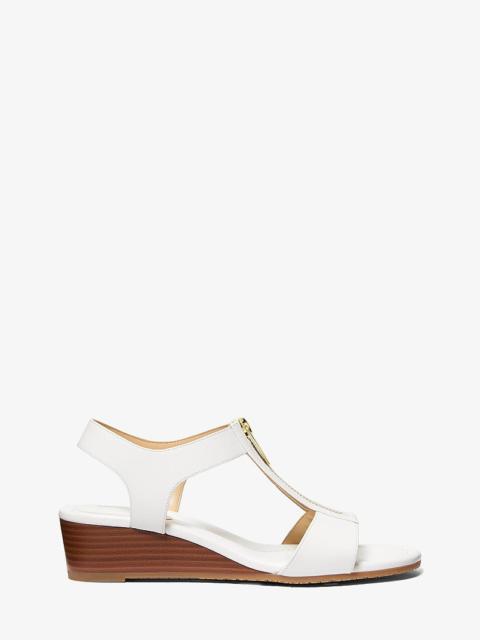 MICHAEL KORS Berkley Leather Wedge Sandal