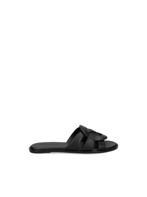 COACH woven leather sandals