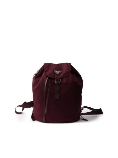 Prada logo-plaque backpack
