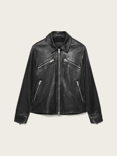 ALLSAINTS VERDI FITTED LEATHER JACKET