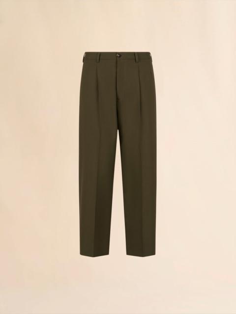 DEEP GREEN WOOL TROUSERS